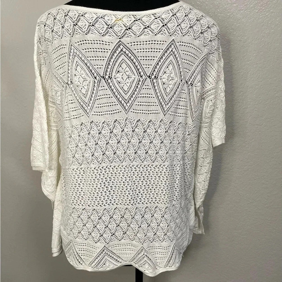Polo by Ralph Lauren Women’s Crochet Knit Tunic Top Size Small White - Picture 4 of 7
